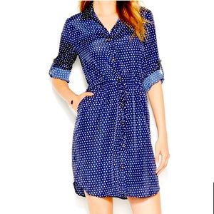 Maison Jules Navy Shirt Dress